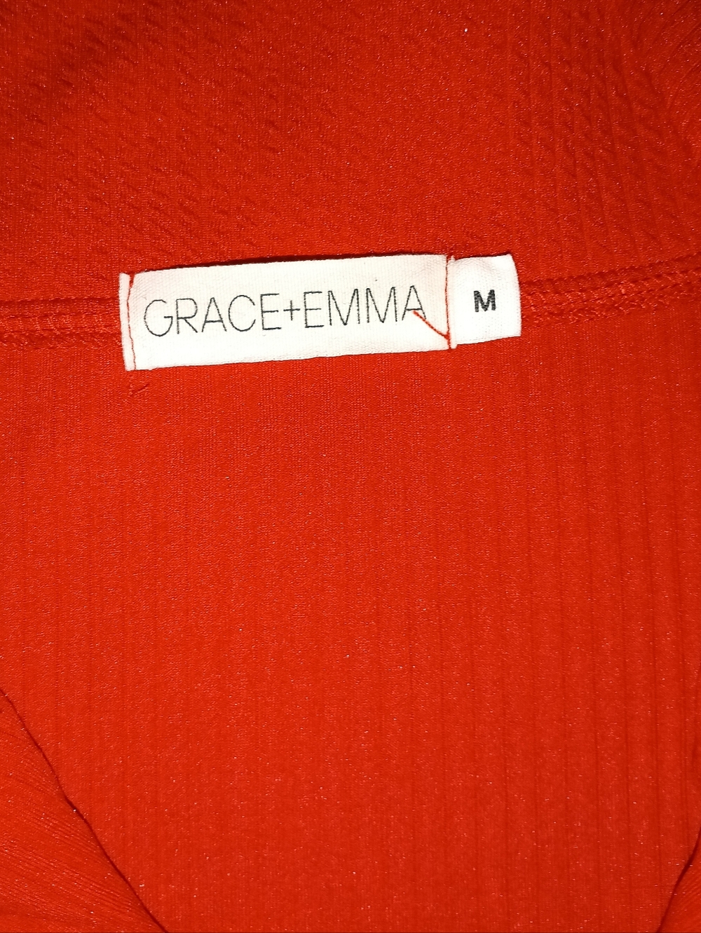 GRACE + EMMA Red Quarter-Zip Top with Flutter Sleeves - Picture 3 of 6